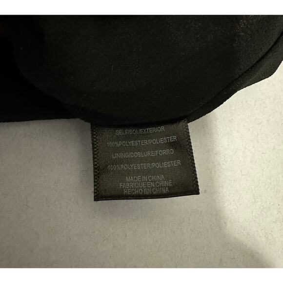 WAYF Black Floral Puff Shoulder Crossover Surplice Peplum Blouse Top Sz XS - Picture 6 of 7